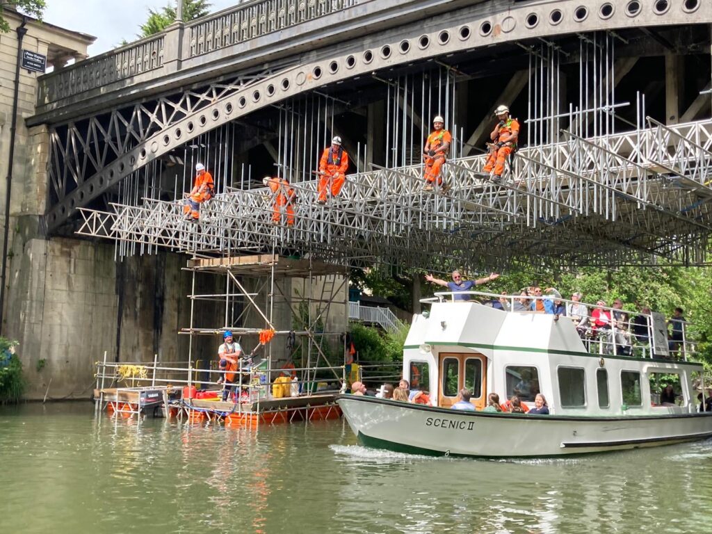 Contractors needed access to the underside of the famous Cleveland Bridge with its very busy trunk road to carry out inspection and subsequent repairs.