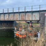 ScaffFloat with Monkey tower under the Beggars Bridge near Peterborough