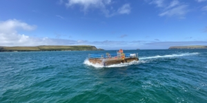 8x4m ScaffFloat steaming in Padstow