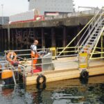 8x4 jetty pushing on stairs