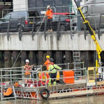 8m x 6.4m ScaffFloat with a crane